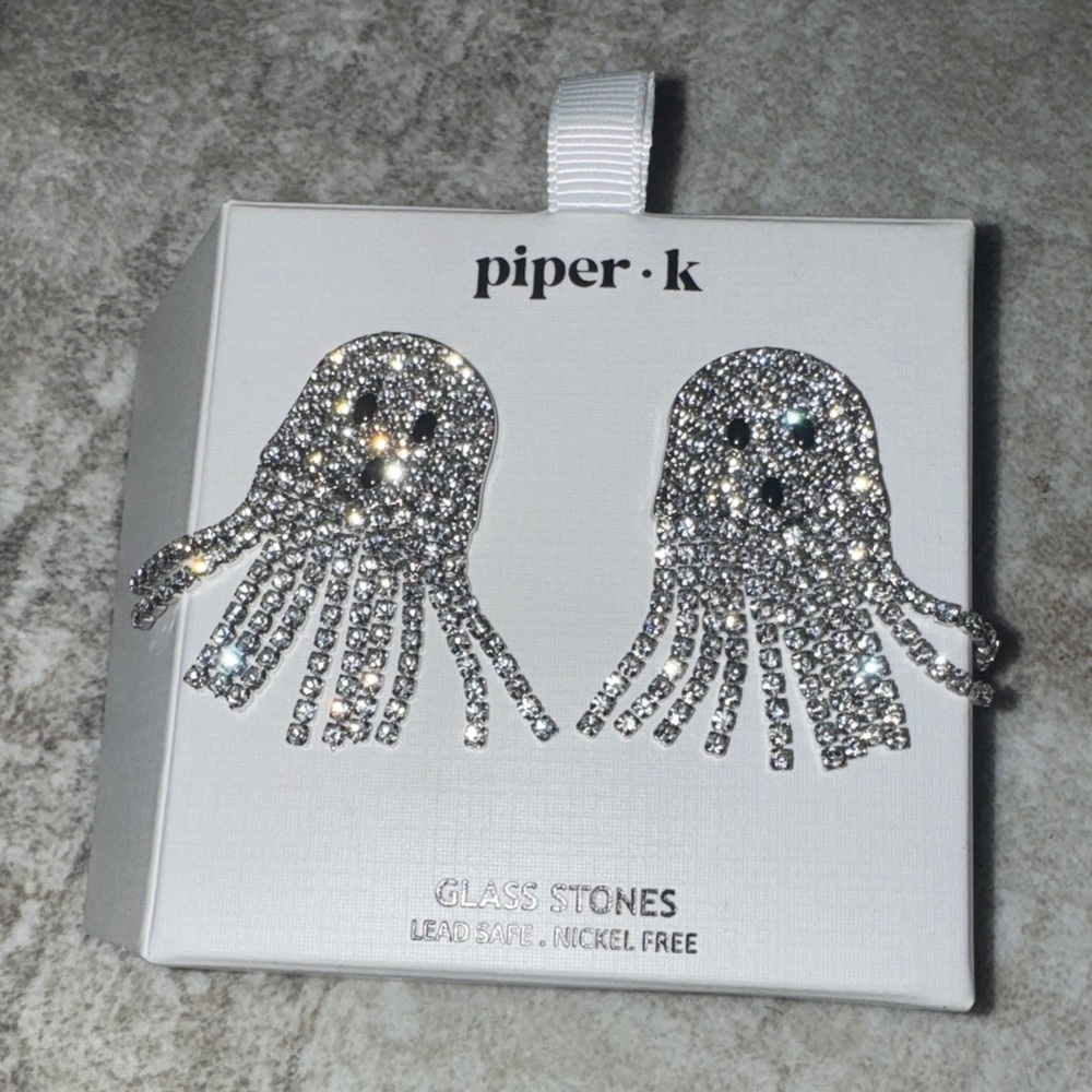 Piper K Silver Ghost 👻 Earrings
